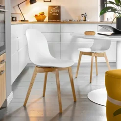 1665 Academy Connubia© Chaise scandinave en polypropylène et bois