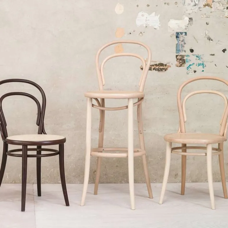 134 Ton® Tabouret de bar en bois style bistrot