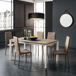 Aaron Table rectangulaire ultra extensible style contemporain en stratifié