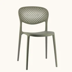 Abby Connubia® Chaise de jardin empilable en polypropylène recyclé avec dossier microperforé