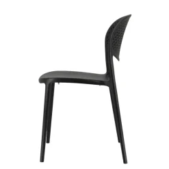 Abby Connubia® Chaise de jardin empilable en polypropylène recyclé avec dossier microperforé