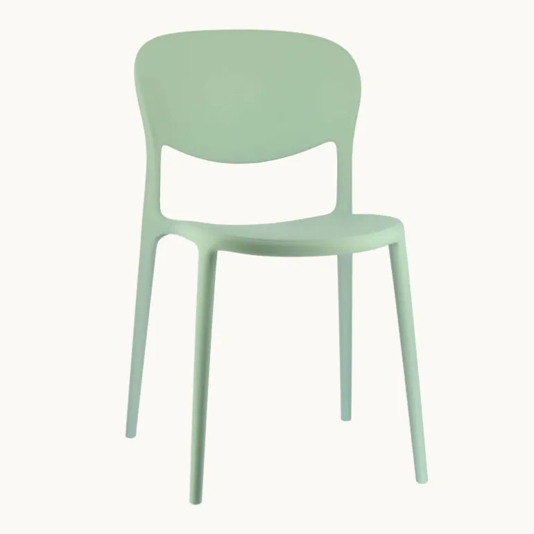 Abby Connubia® Chaise de jardin italienne empilable en polypropylène recyclé sans accoudoirs