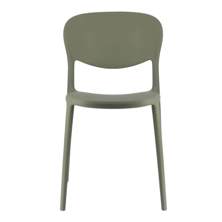 Abby Connubia® Chaise de jardin italienne empilable en polypropylène recyclé sans accoudoirs