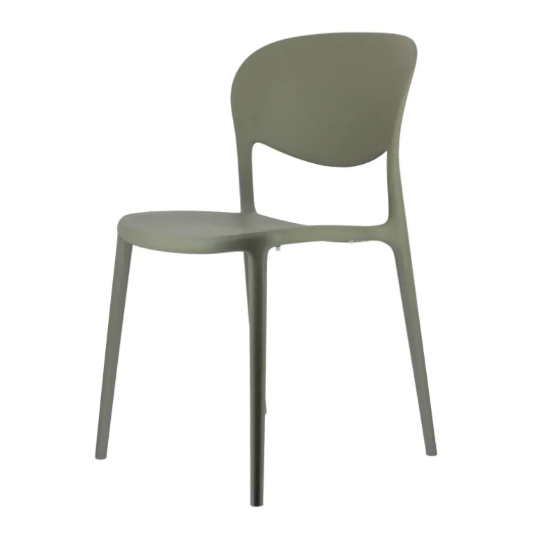 Abby Connubia® Chaise de jardin italienne empilable en polypropylène recyclé sans accoudoirs