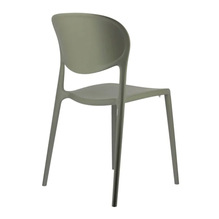 Abby Connubia® Chaise de jardin italienne empilable en polypropylène recyclé sans accoudoirs