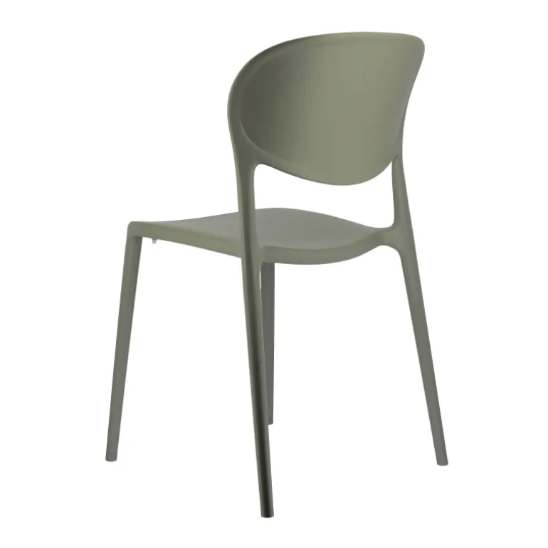 Abby Connubia® Chaise de jardin italienne empilable en polypropylène recyclé sans accoudoirs