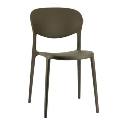 Abby Connubia® Chaise de jardin italienne empilable en polypropylène recyclé sans accoudoirs