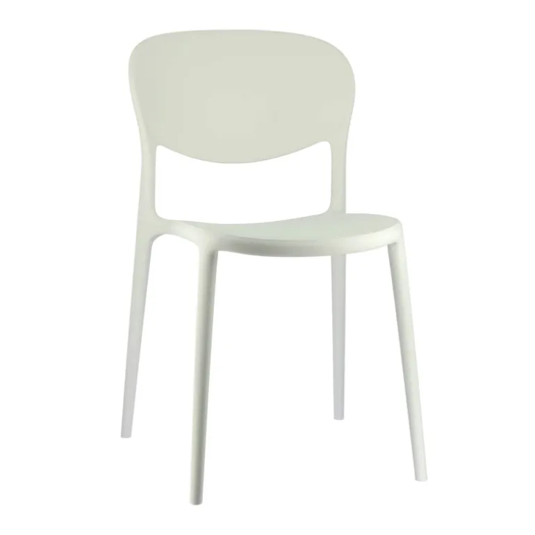 Abby Connubia® Chaise de jardin italienne empilable en polypropylène recyclé sans accoudoirs