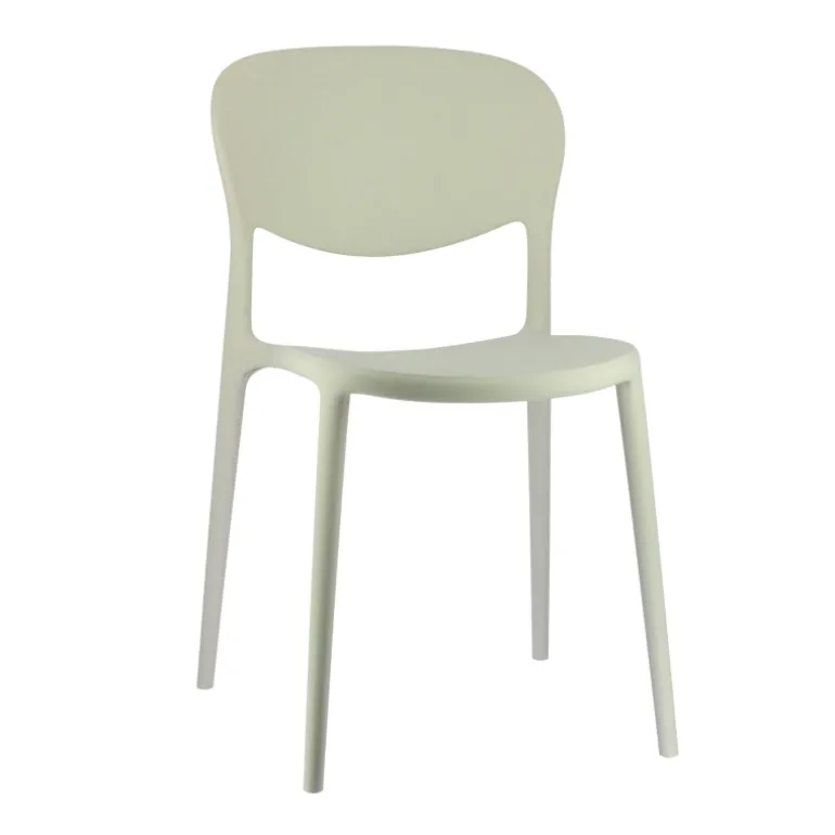 Abby Connubia® Chaise de jardin italienne empilable en polypropylène recyclé sans accoudoirs