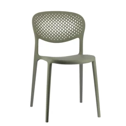 Abby Connubia® Chaise empilable en polypropylène recyclé avec dossier microperforé