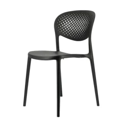 Abby Connubia® Chaise empilable en polypropylène recyclé avec dossier microperforé