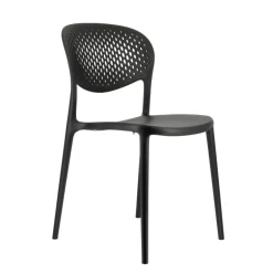 Abby Connubia® Chaise empilable en polypropylène recyclé avec dossier microperforé