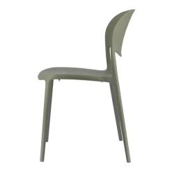 Abby Connubia® Chaise italienne empilable en polypropylène recyclé sans accoudoirs