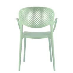 Abby Connubia® Fauteuil de jardin empilable en polypropylène recyclé avec dossier microperforé