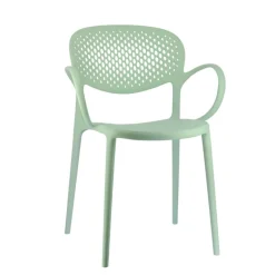 Abby Connubia® Fauteuil de jardin empilable en polypropylène recyclé avec dossier microperforé