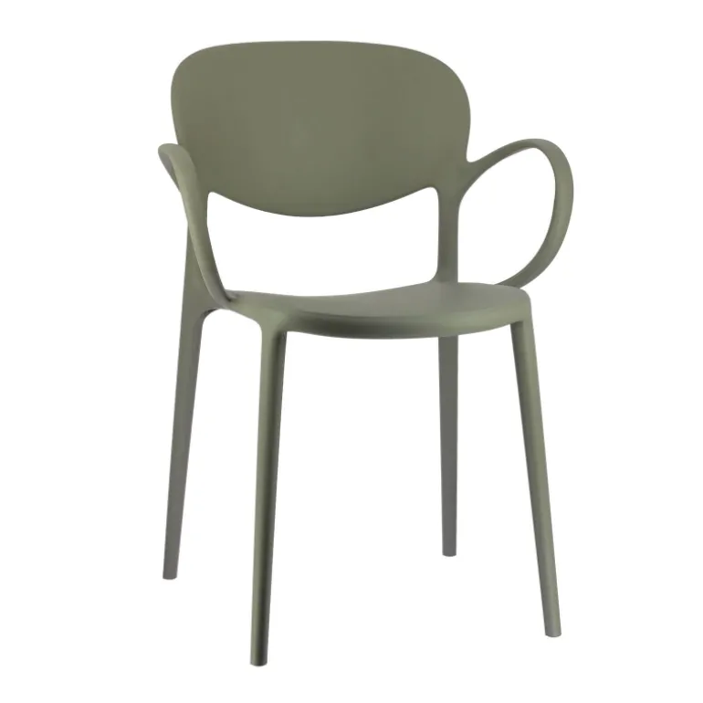 Abby Connubia® Fauteuil de jardin empilable en polypropylène recyclé