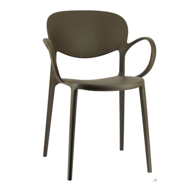 Abby Connubia® Fauteuil italien empilable en polypropylène recyclé