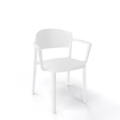 Abuela B Chaise avec accoudoirs empilable en technopolymère