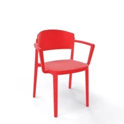 Abuela B Chaise avec accoudoirs empilable en technopolymère