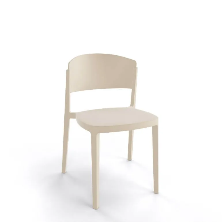 Abuela Chaise de terrasse moderne empilable en technopolymère