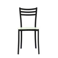 Ace 1320 Chaise de cuisine en métal et assise bois