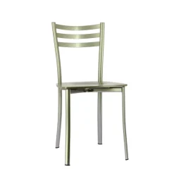 Ace 1320 Chaise de cuisine en métal et assise bois