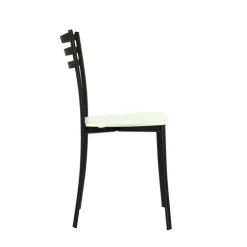 Ace 1320 Chaise de cuisine en métal et assise bois
