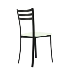 Ace 1320 Chaise de cuisine en métal et assise bois