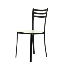 Ace 1320 Chaise de cuisine en métal et assise bois