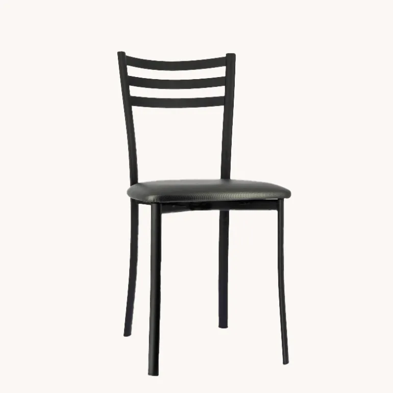 Ace 1320 Chaise de cuisine en métal avec assise en simili rembourrée