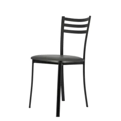 Ace 1320 Chaise de cuisine en métal avec assise en simili rembourrée
