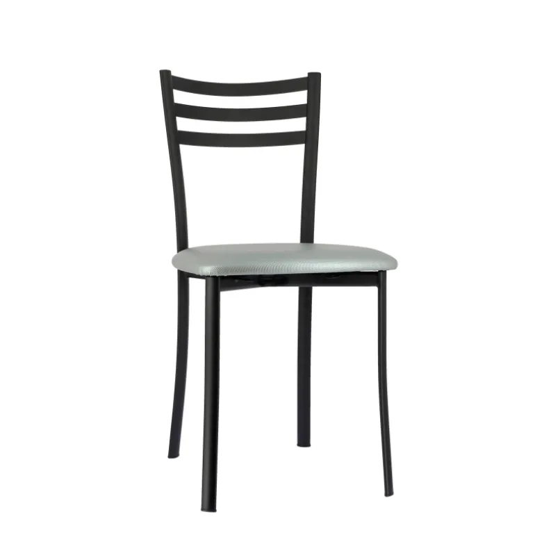 Ace 1320 Chaise de cuisine en métal avec assise en simili rembourrée