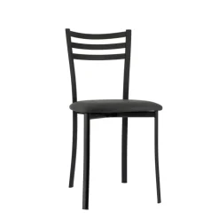 Ace 1320 Chaise de cuisine en métal avec assise en simili rembourrée