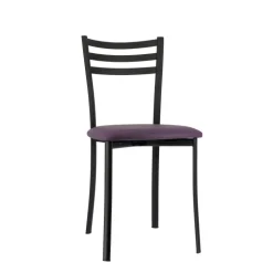 Ace 1320 Chaise de cuisine en métal avec assise en simili rembourrée