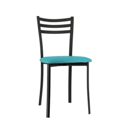 Ace 1320 Chaise de cuisine en métal avec assise en simili rembourrée