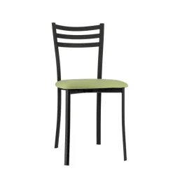 Ace 1320 Chaise de cuisine en métal avec assise en simili rembourrée