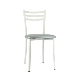 Ace 1320 Chaise de cuisine en métal avec assise en simili rembourrée
