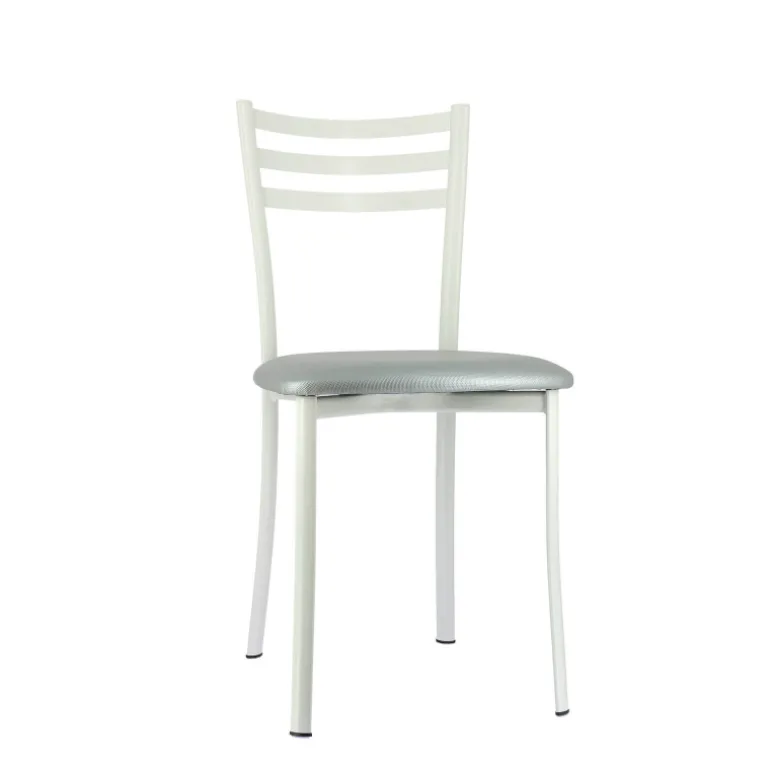 Ace 1320 Chaise de cuisine en métal avec assise en simili rembourrée