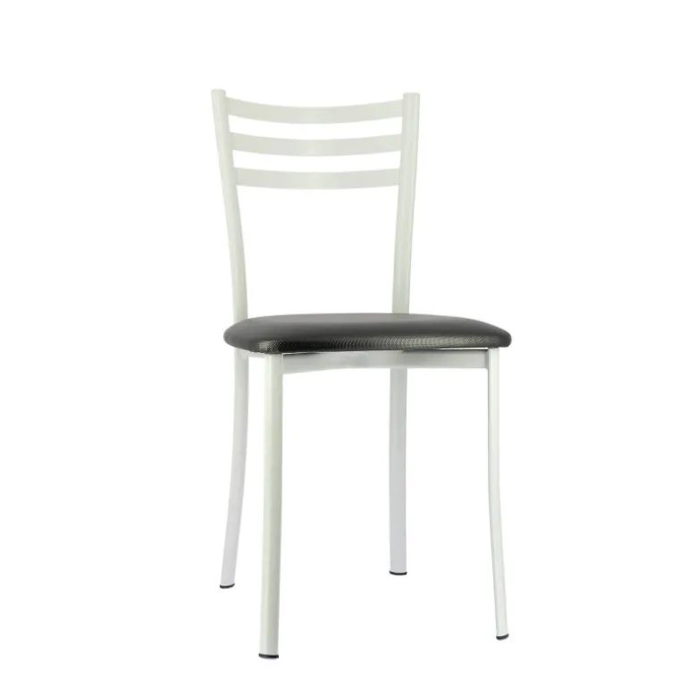 Ace 1320 Chaise de cuisine en métal avec assise en simili rembourrée
