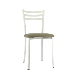 Ace 1320 Chaise de cuisine en métal avec assise en simili rembourrée