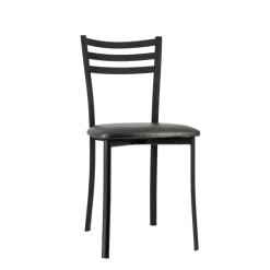 Ace 1320 Chaise de cuisine en métal avec assise en simili rembourrée