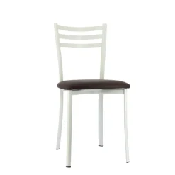 Ace 1320 Chaise de cuisine en métal avec assise en simili rembourrée
