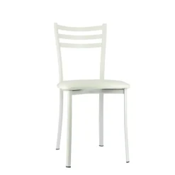 Ace 1320 Chaise de cuisine en métal avec assise en simili rembourrée