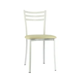 Ace 1320 Chaise de cuisine en métal avec assise en simili rembourrée