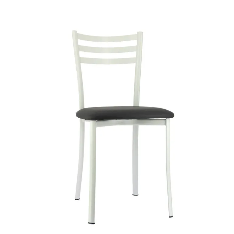 Ace 1320 Chaise de cuisine en métal avec assise en simili rembourrée