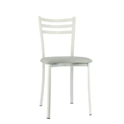 Ace 1320 Chaise de cuisine en métal avec assise en simili rembourrée
