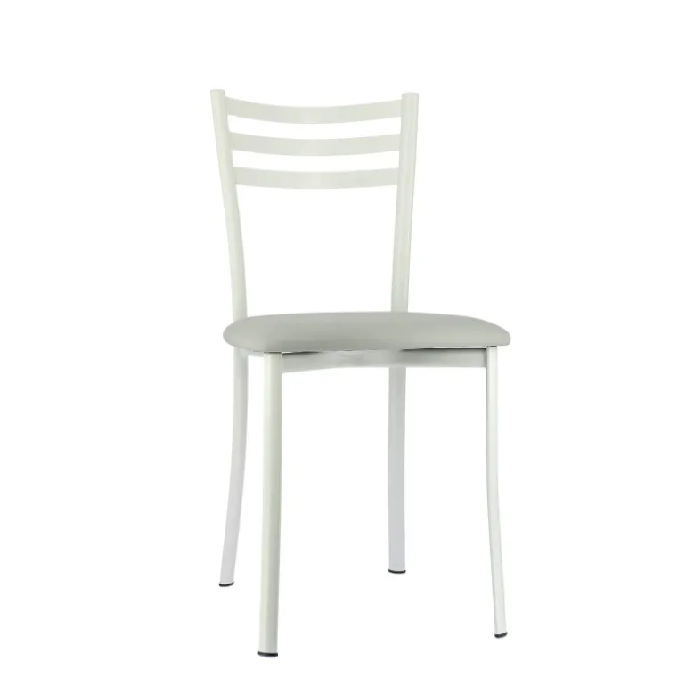 Ace 1320 Chaise de cuisine en métal avec assise en simili rembourrée