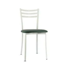 Ace 1320 Chaise de cuisine en métal avec assise en simili rembourrée