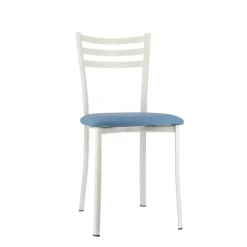 Ace 1320 Chaise de cuisine en métal avec assise en simili rembourrée