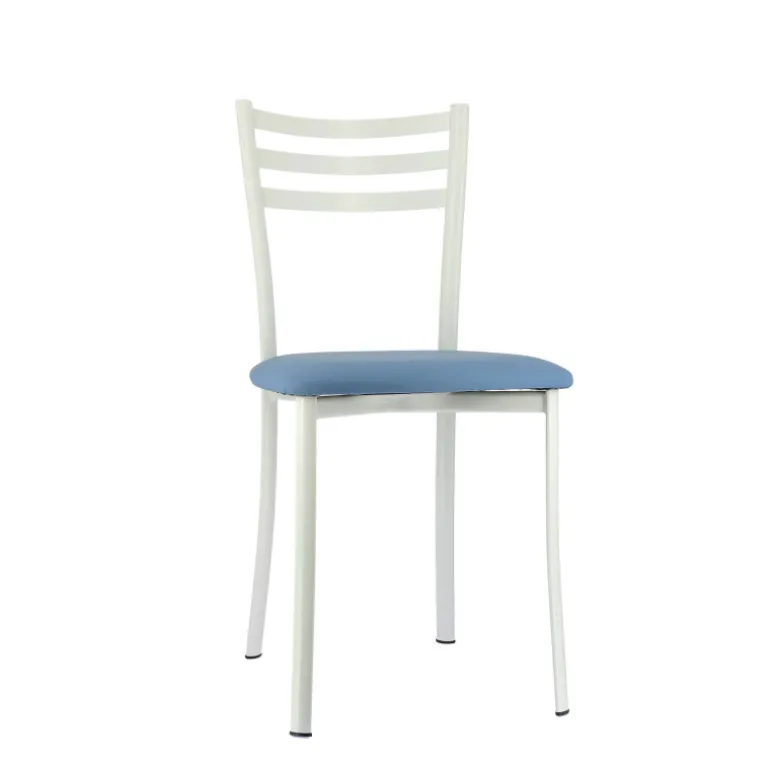 Ace 1320 Chaise de cuisine en métal avec assise en simili rembourrée